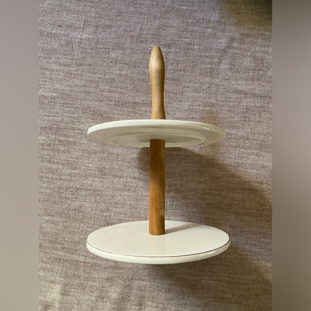 MINI SHABBY CHIC WHITE DESSERT STAND d’Oeuvres Tiered Stand